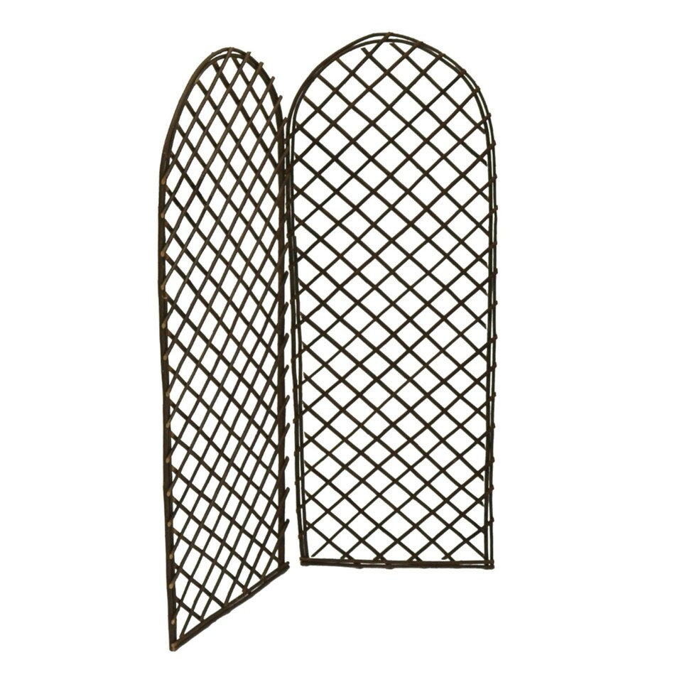 image 1 of Oypla Set of 2 Willow Trellis Fencing Panel Screen Climbing Trellises
