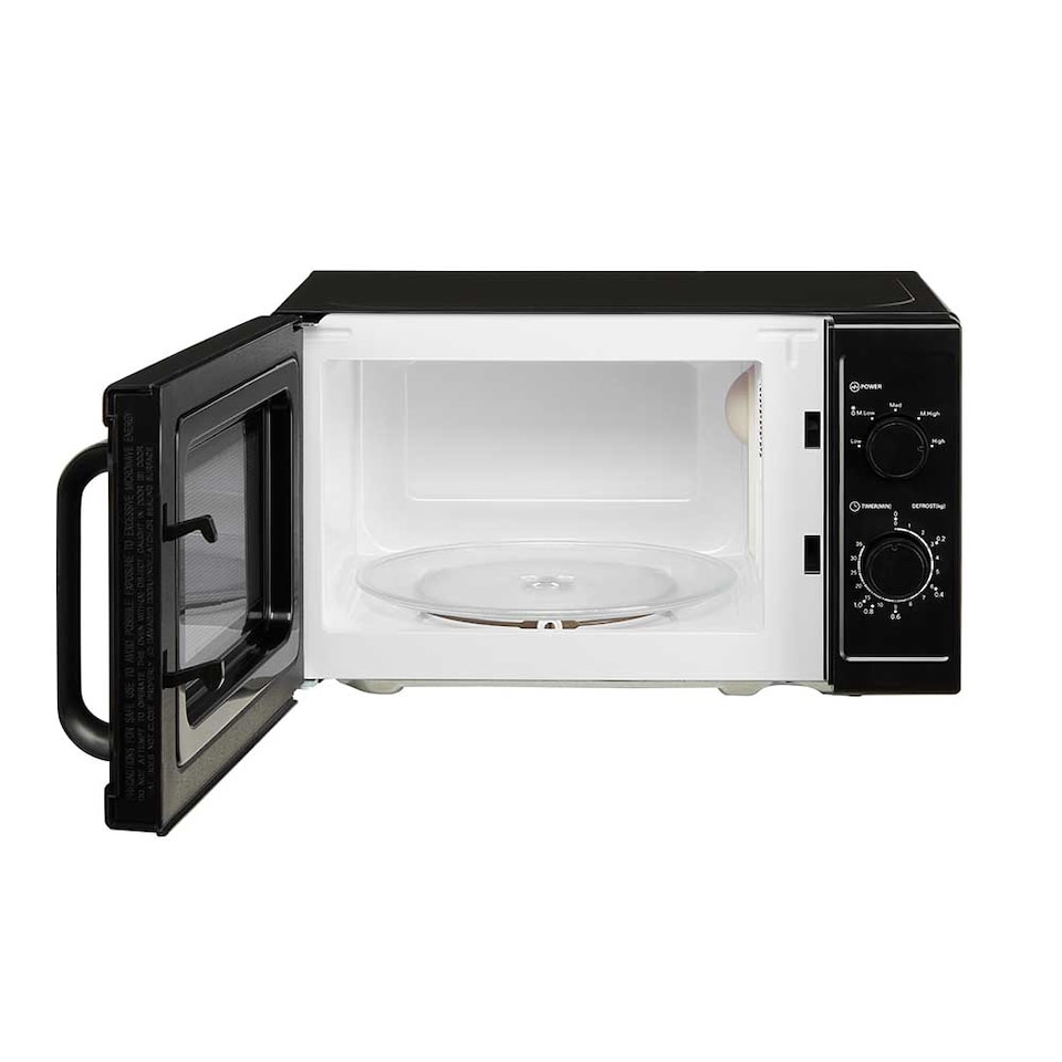image 1 of Cookology 800W Microwave 20L Manual Control Freestanding - CMAFS20LBK Black