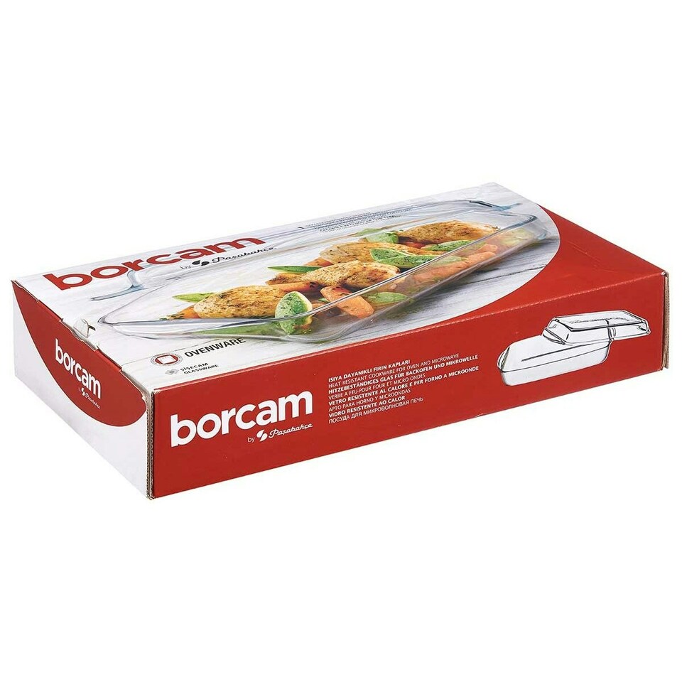 image 1 of Tray with lid Pasabahce Borcam Transparent Borosilicate Glass 1,9 L (4 Units) N/A