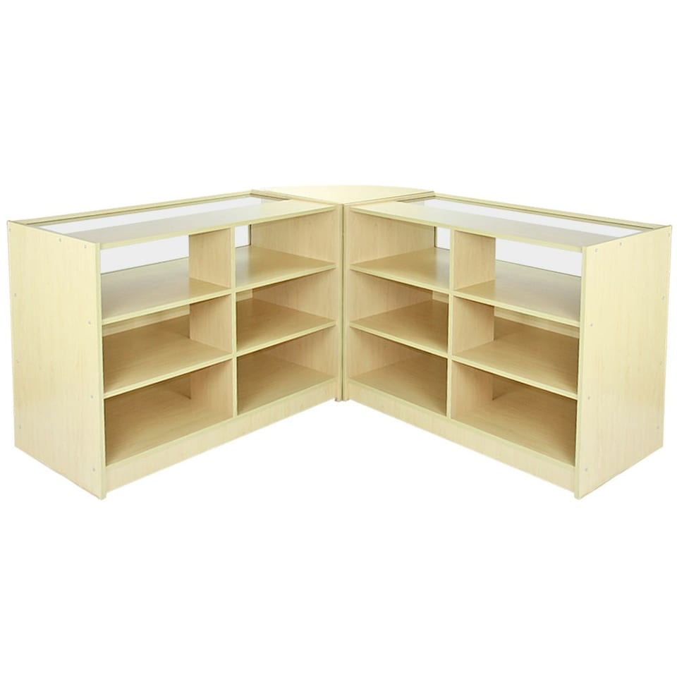 image 1 of Fusion Maple Shop Counter & Retail Display Set Brown