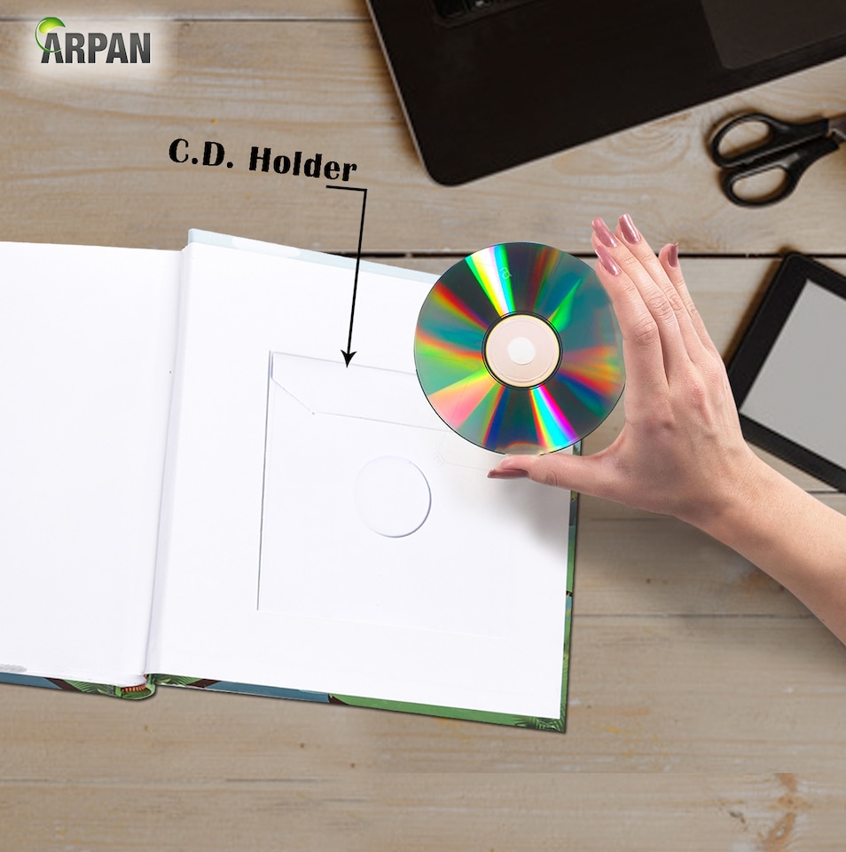 image 1 of ARPAN Photo Album for 200 Photos 6x4" (10x15cm) – Slip In Memo Album with Writing Space & Index Pages – Picture Storage Album for Family, Wedding & Travel Memories