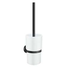 Smedbo Matt Black Toilet Brush and Porcelain Holder