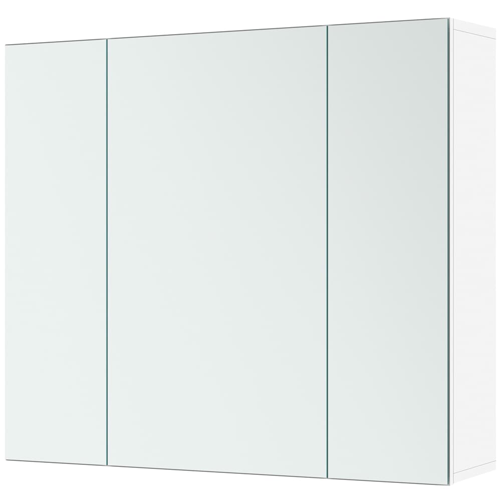 Yaheetech Space-Saving Cabinet with Three Mirror Doors White | White | 1