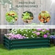 image 6 of Outsunny Raised Garden Bed Elevated Planter Box for Flowers Green