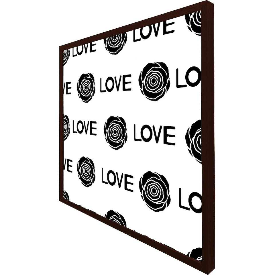 image 1 of Rose & love print (Picutre Frame) Black | XL