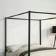image 4 of Ashwell Modern Four 4 Poster Black Metal Bed Frame (Double)