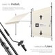 image 3 of Awning with hand crank - pressure fitted , height adjustable | Cream | beige | 200 x 180 cm | 1