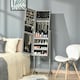 image 6 of HOMCOM Mirrored Jewellery Cabinet Lockable Jewellery Organiser for Bedroom Grey