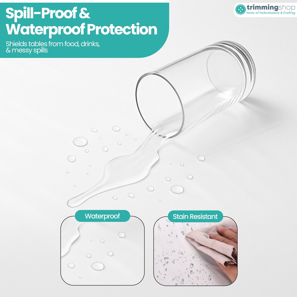 image 1 of Disposable Plastic Table Cover, Table Liner - 54" x 72"