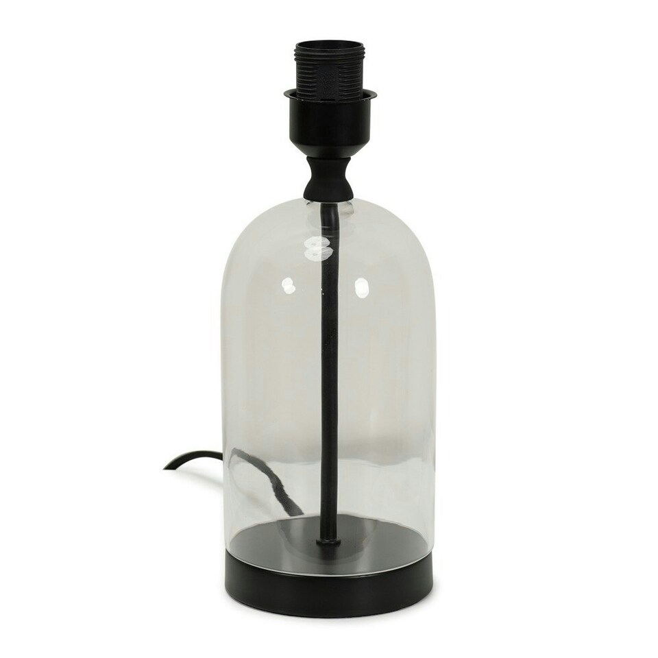 image 1 of ValueLights Jessy Glass and Black Metal Table Lamp Base