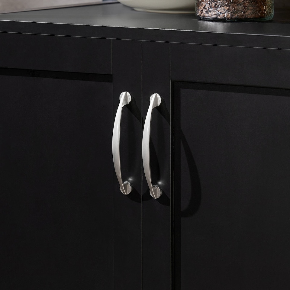 image 1 of SoBuy FKW22-SCH,Stainless Steel Top Kitchen Trolley Microwave Stand on Wheels