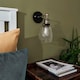 image 2 of ValueLights Ambrose Industrial Pair of Gold Indoor Wall Lantern