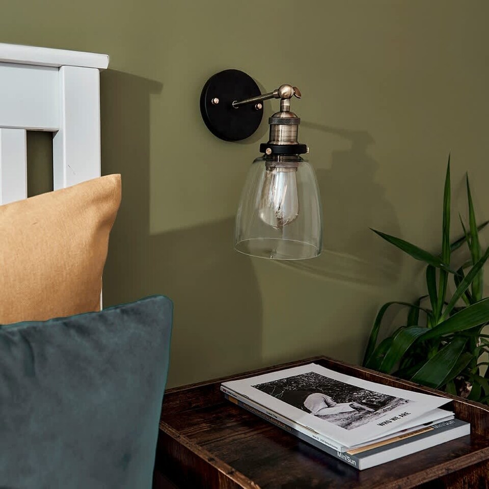 image 1 of ValueLights Ambrose Industrial Pair of Gold Indoor Wall Lantern