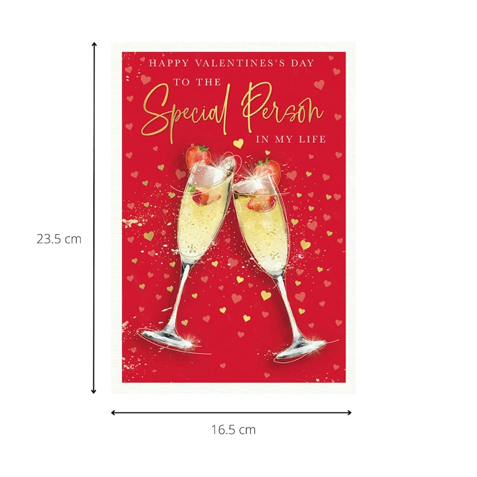 image 1 of Words 'n' Wishes Valentine Day Card for a Special Person, 23.5 x 16.5 cm,