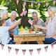 image 3 of USA Flag Triangle Party Bunting 10m with 20 Flags