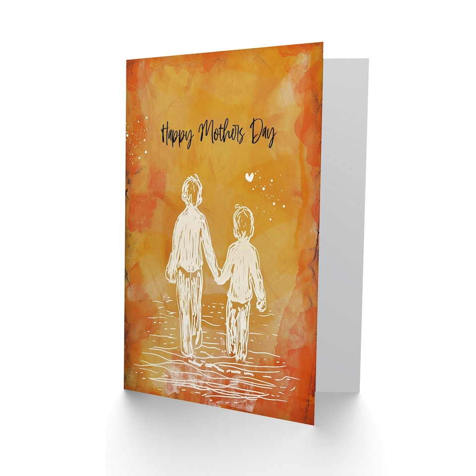 image 1 of Mothers Day Card Boys Sons Holding Hands For Mum