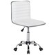 image 1 of Yaheetech PU Leather Low Back Armless Desk Chair | White