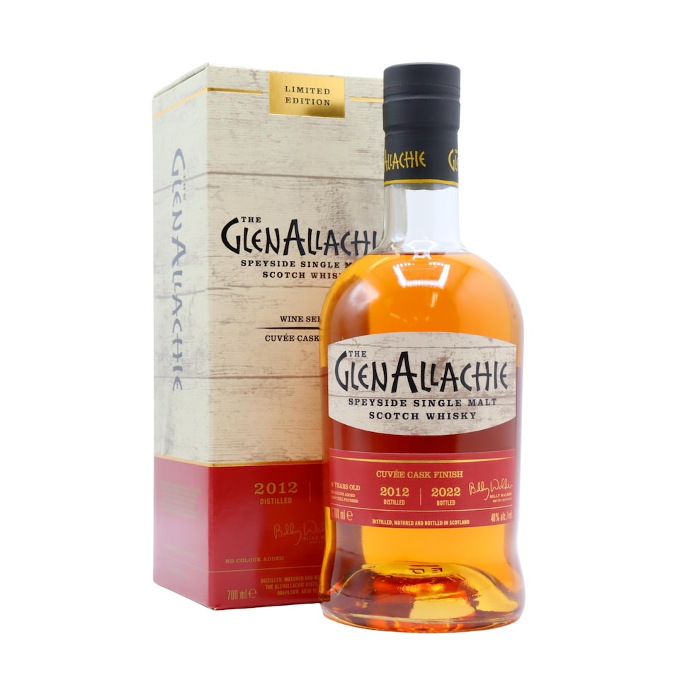 GlenAllachie Wine Series The Cuvee Wine Cask Finish Single Malt Scotch 2012 9 year old Whisky Multi Rich Gold 1