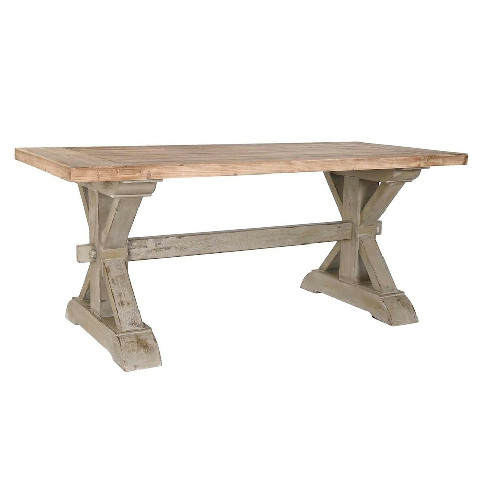 image 1 of Dining Table DKD Home Decor 180 x 80 x 76 cm Fir Natural Wood N/A