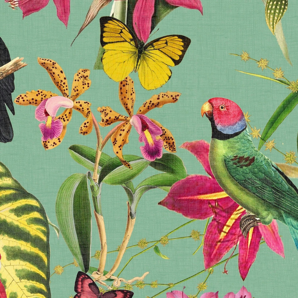 image 1 of Envy Paradiso Multi Wallpaper Green | Pink