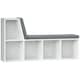 image 1 of HOMCOM  2 Tier Bookcase w/ Removable Cushions Storage Cabinet for Living Room