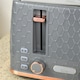 image 8 of HOMCOM Toaster with 4 Slot, 7 Browning Levels, 1600W, Grey Honeycomb Grey | Pink accents | 29.3L x 27.6W x 18.9H cm