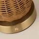 image 4 of RECHARGEABLE RATTAN TABLE LAMP | Brown