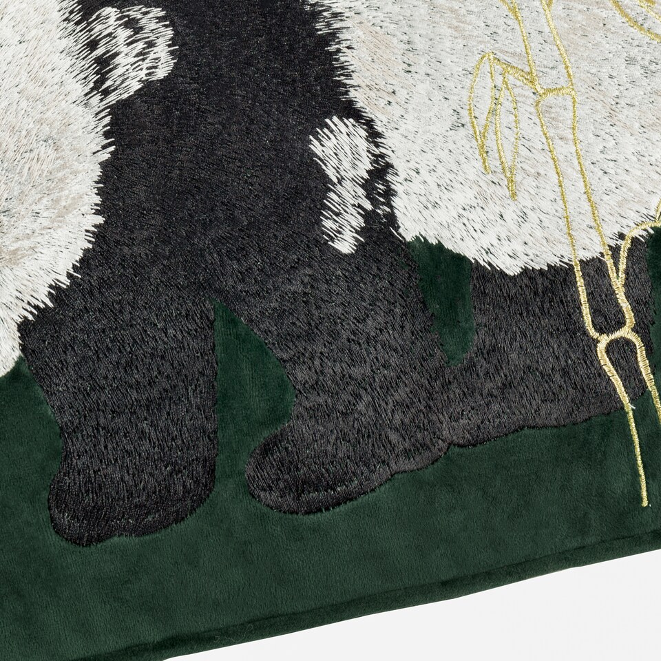 image 1 of Paoletti Chuan Tranquil Panda Velvet Cushion