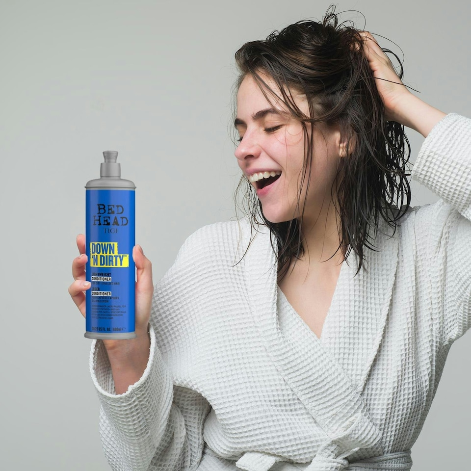 image 1 of Bed Head by TIGI Down N' Dirty Lightweight Conditioner For Detox & Repair, 2x600ml