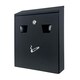 image 1 of Oypla Wall Mounted Outdoor Pub Ashtray Ash Tray Cigarette Steel Bin