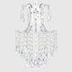 image 1 of ValueLights Donah Silver Ceiling Pendant Droplets Shade and B22 GLS LED 10W Cool White 6500K Bulb