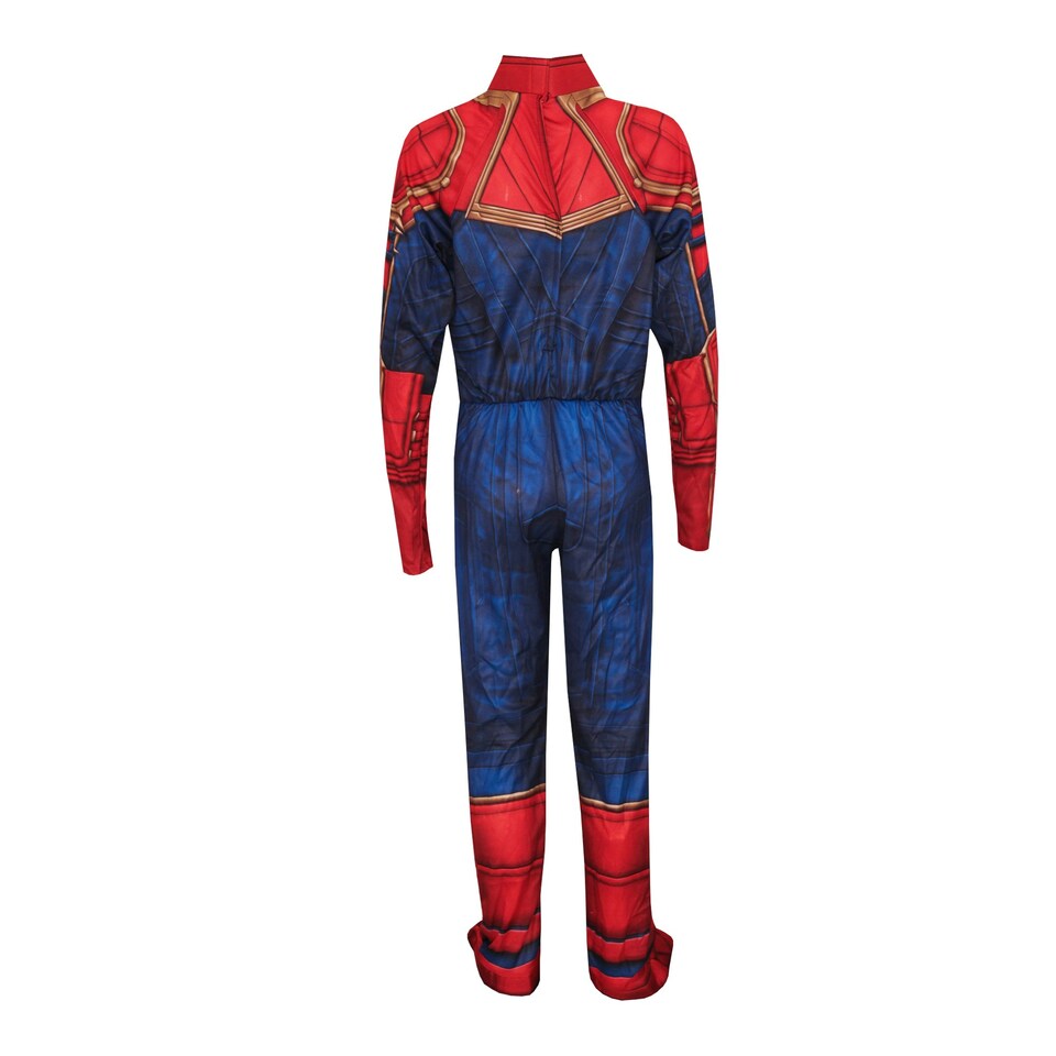 image 1 of Captain Marvel Girls Costume - Blue/Red/Gold - L L