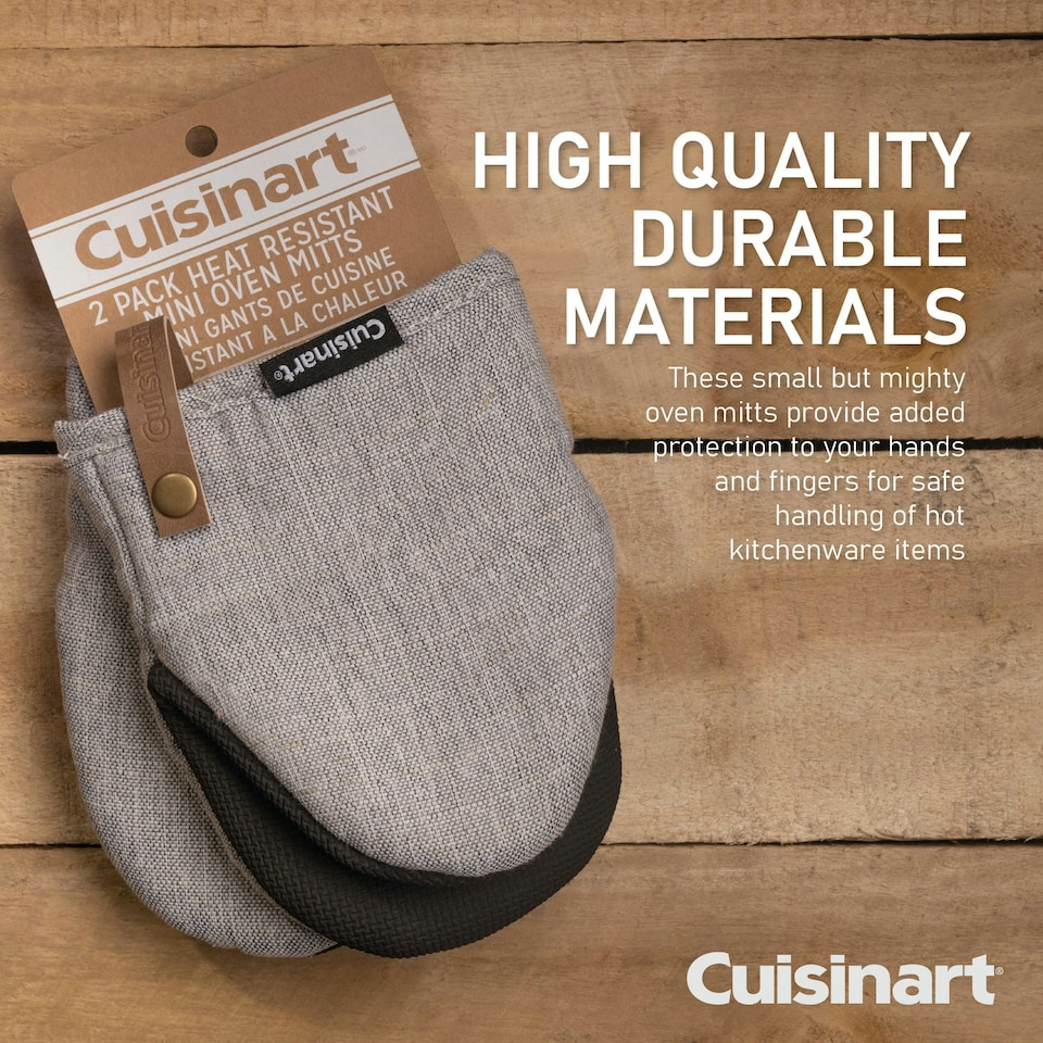 image 1 of Cuisinart Neoprene Mini Mitt, 2 Piece - Grey