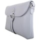 image 3 of Premium Soft Genuine Leather Cross Body Shoulder Bag, Tassel Detail Grey | Light Grey