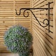 image 3 of Tom Chambers Heavy Duty Handcrafted Metal 35cm Black Twisted Wall Bracket Hook For Garden Patio Hanging Basket Planter Bird Feeder | Black | Black
