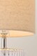 image 5 of ValueLights Betty Pair of Clear Glass Table Lamps with Natural Lamp Shades & Bulbs | Cream