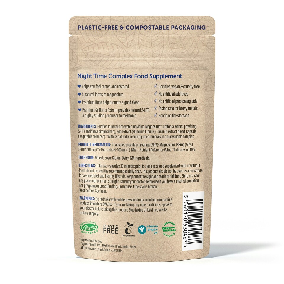 image 1 of Together Health Night Time- Magnesium & Herbal Sleep Aid- 30 Capsules