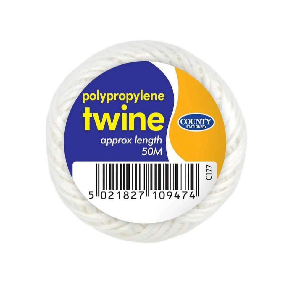 image 1 of Box of 10 Poly Twine 50m Ball Assorted Colours
