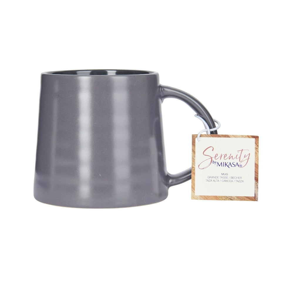 image 1 of Mikasa Serenity Ceramic 440ml Slate Grey Mug | Grey