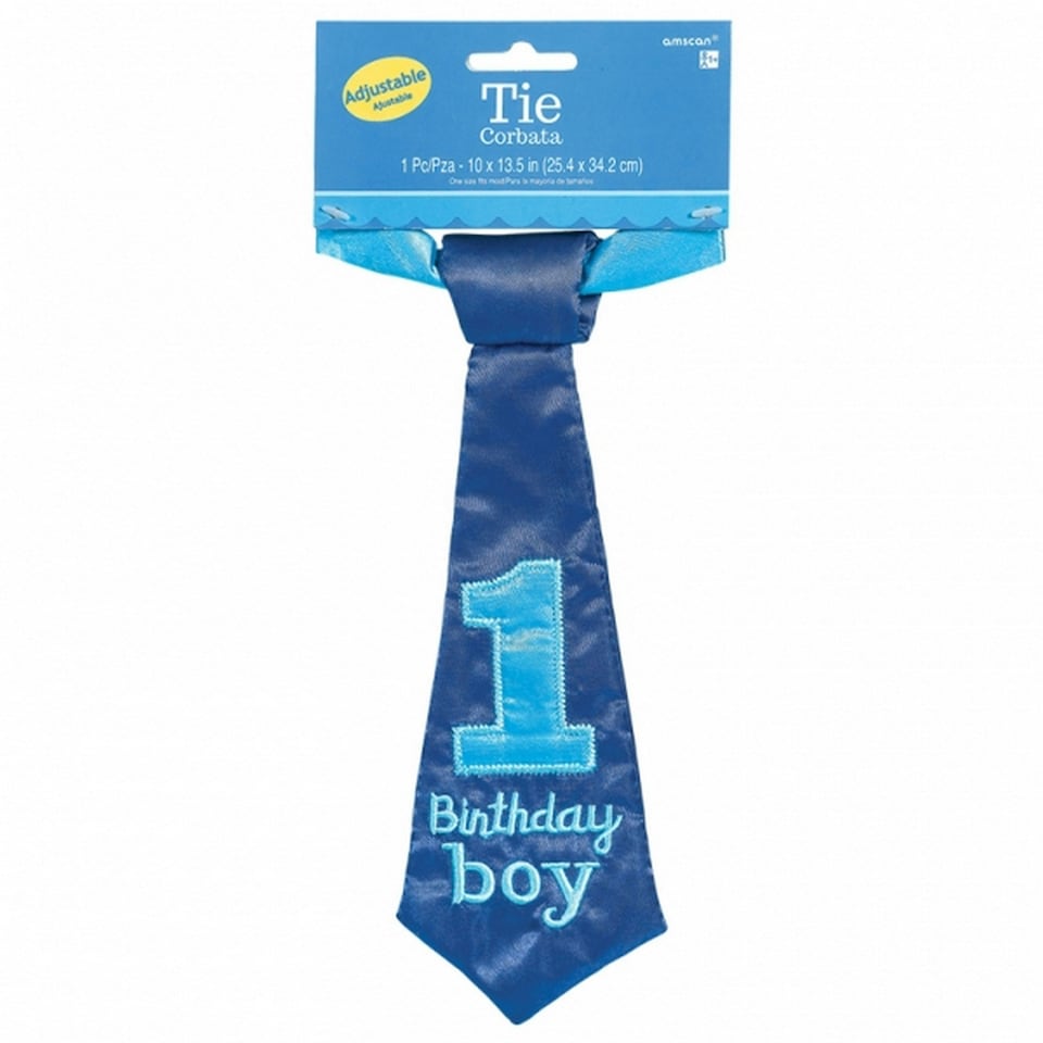 Amscan 1st Birthday Boy Tie - Blue - One Size