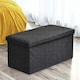 image 2 of Home Republic Boucle Storage Ottoman - 76cm x 38cm Foldable Cream