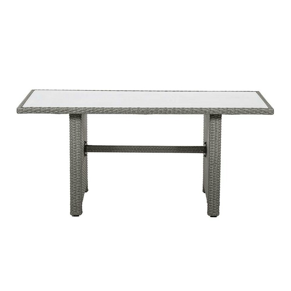 image 1 of 8 Seater 5 Piece Corner Dining Set - 3 Seater Sofa - 2 Seater + 2 Armrests, 2 Foot Stools with Rectangular Table + Cushions