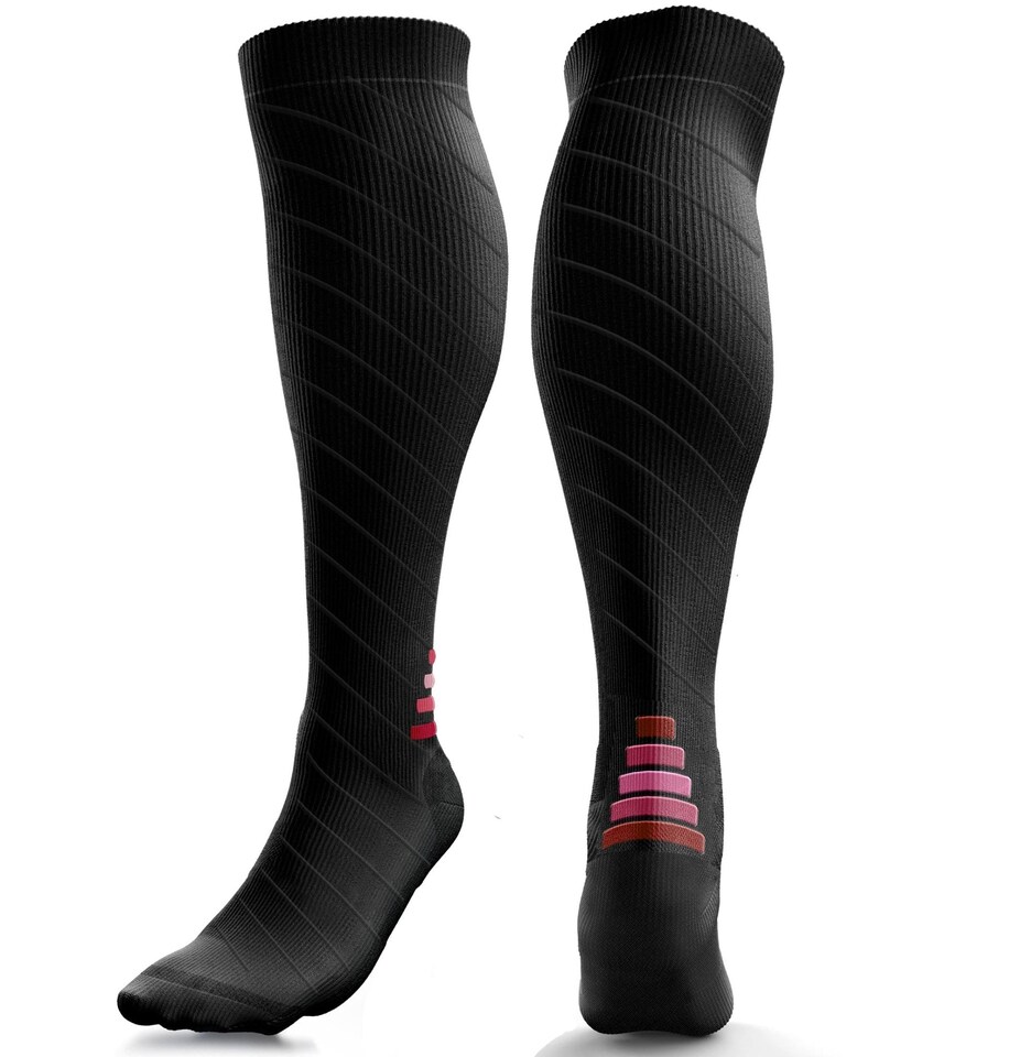 image 1 of aZengear Compression Socks for Women & Men (20-30 mmHg), Knee-High Flight Socks