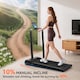 image 4 of SPORTNOW Folding Treadmill Walking Pad, Running Jogging Walking Machine | Black | Black with yellow accents | 109 x 48 x 100 cm