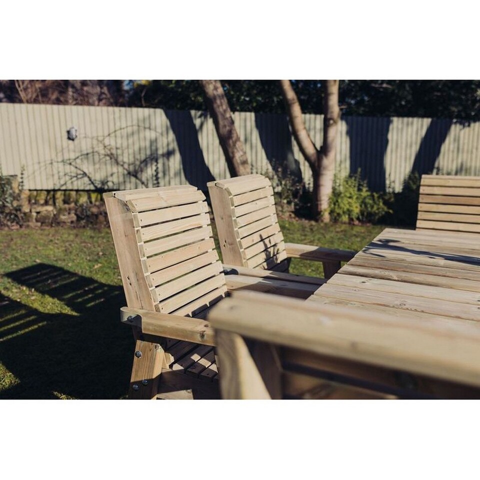 image 1 of Ergo 8 Seater Square Table Set - L149 x W149 x H77 cm - Minimal Assembly Required - Set of Waterproof Cushions Included