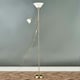 image 2 of ValueLights Mozz Antique Brass Mother & Child Floor Lamp & Bulbs Gold