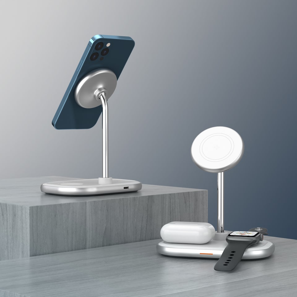 image 1 of Energizer WCP303 15W 3-in-1 QI Wireless Stand Black