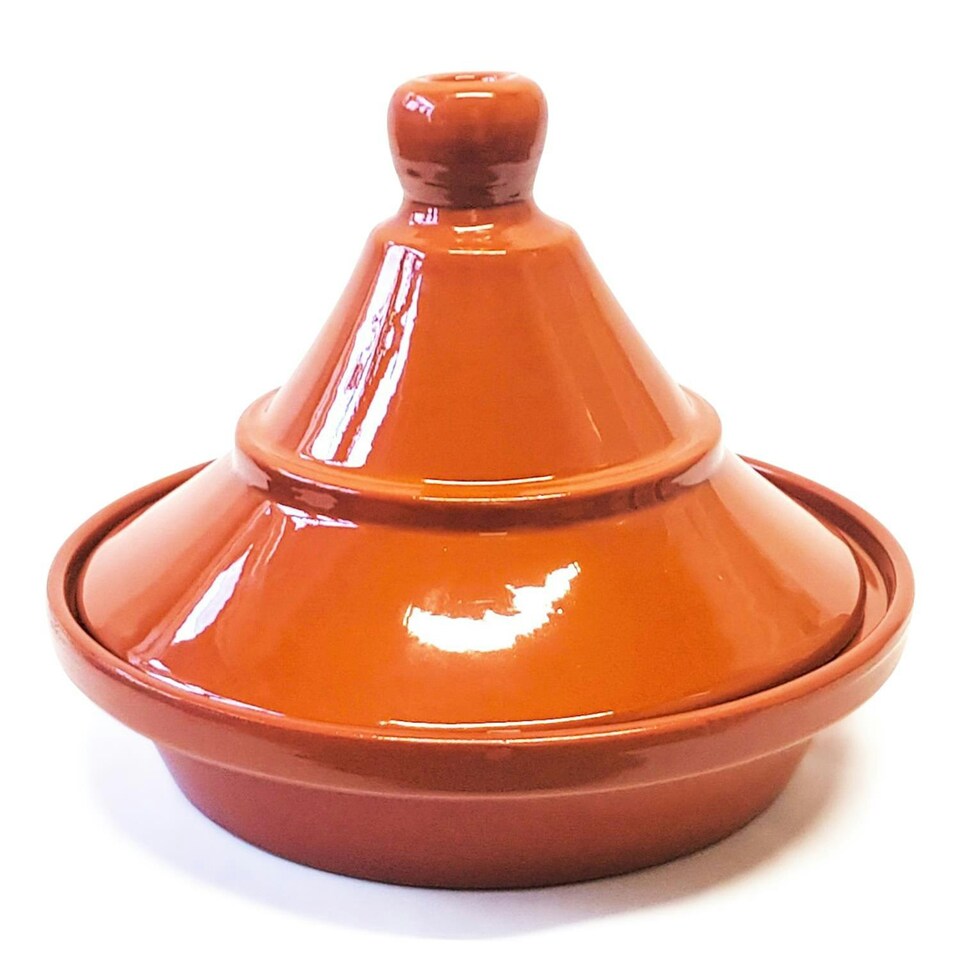 image 1 of Verano Spanish Ceramics El Toro Glazed Large Tagine Dish - 27cm Brown