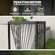 image 5 of Outsunny Rattan Solar Floor Lamp, Auto On/Off LED Garden Lights, Grey 