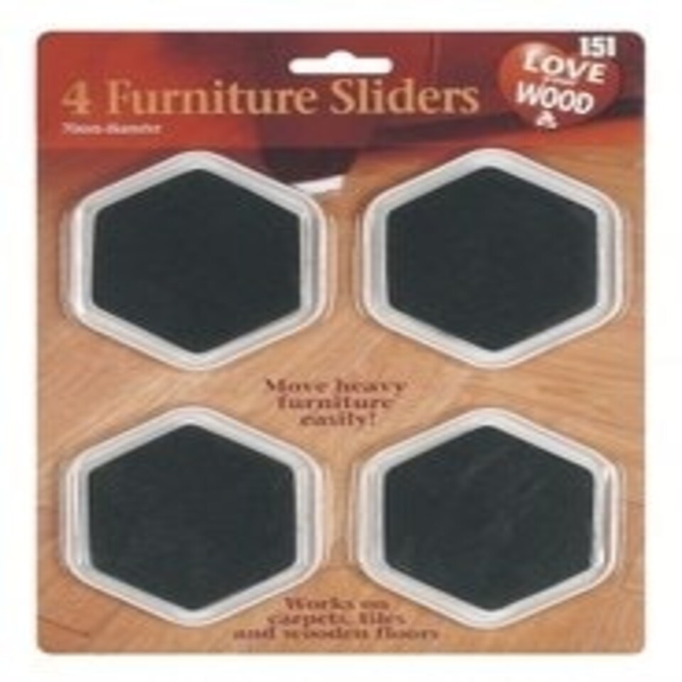 image 1 of 4 Furniture Sliders - 70mm Diameter
